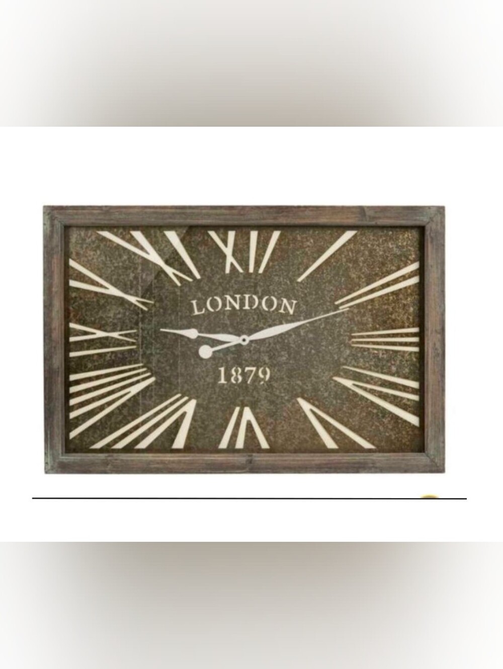 Urban Barn Becker London 1879 Rectangular Wall Clock Brand New In Box